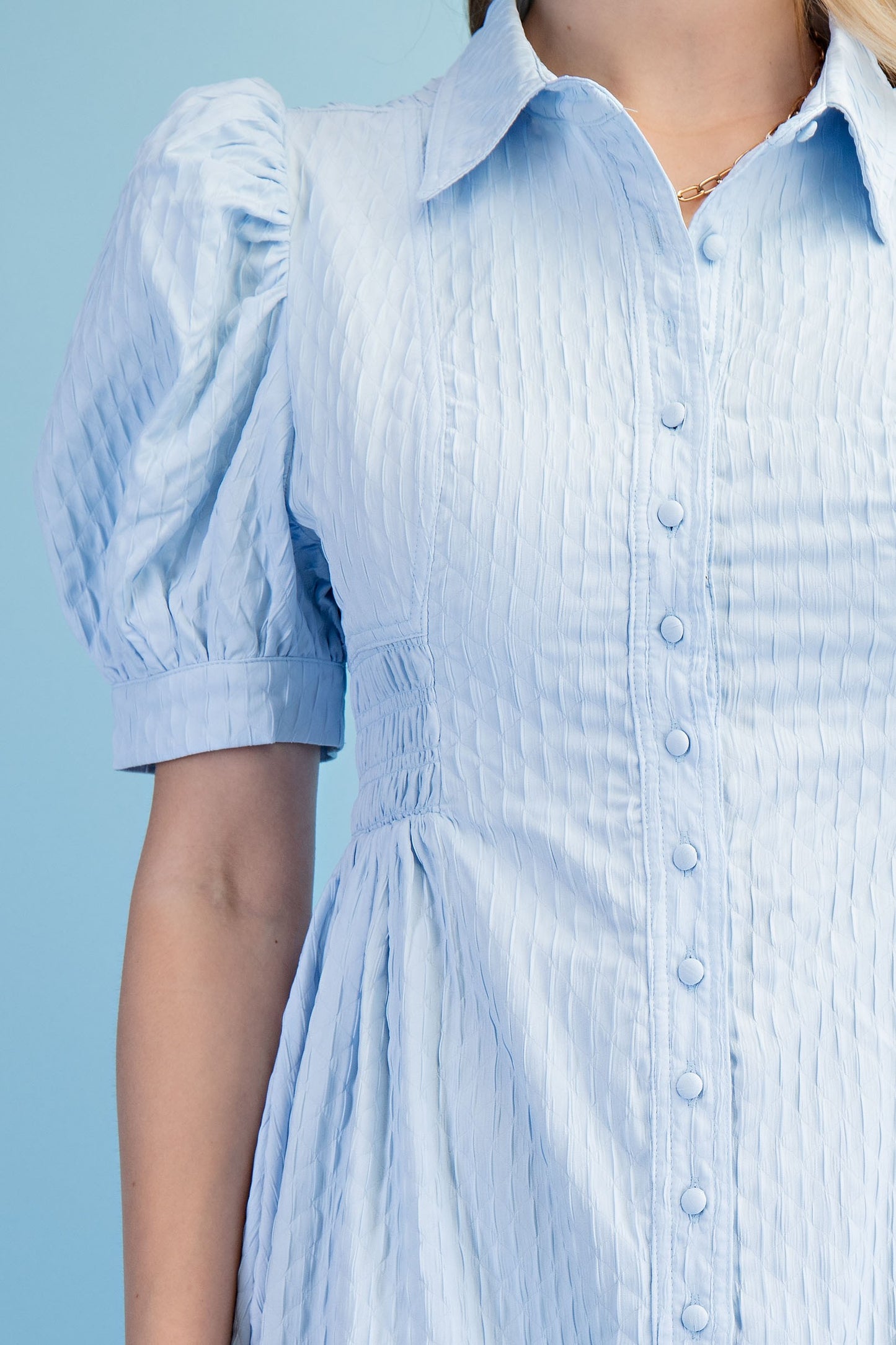 Textured Shirt Dress