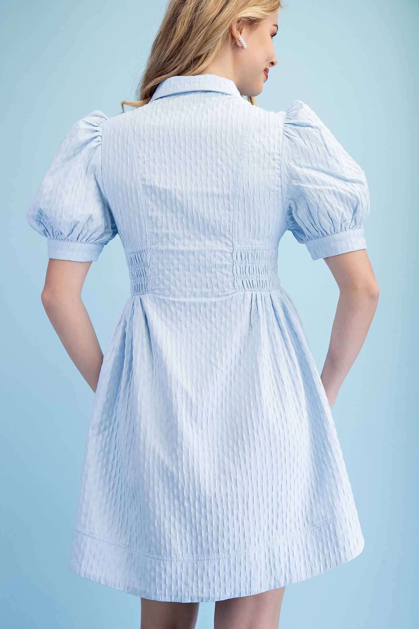 Textured Shirt Dress