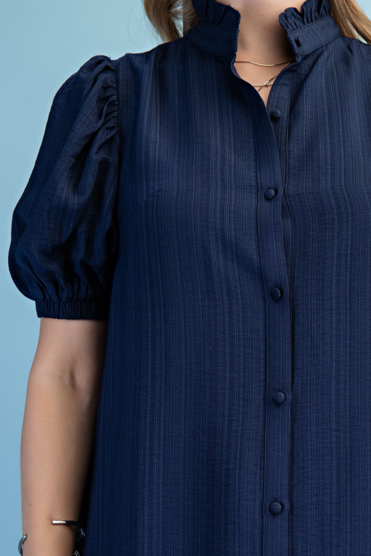 Button Down Midi Dress Midnight