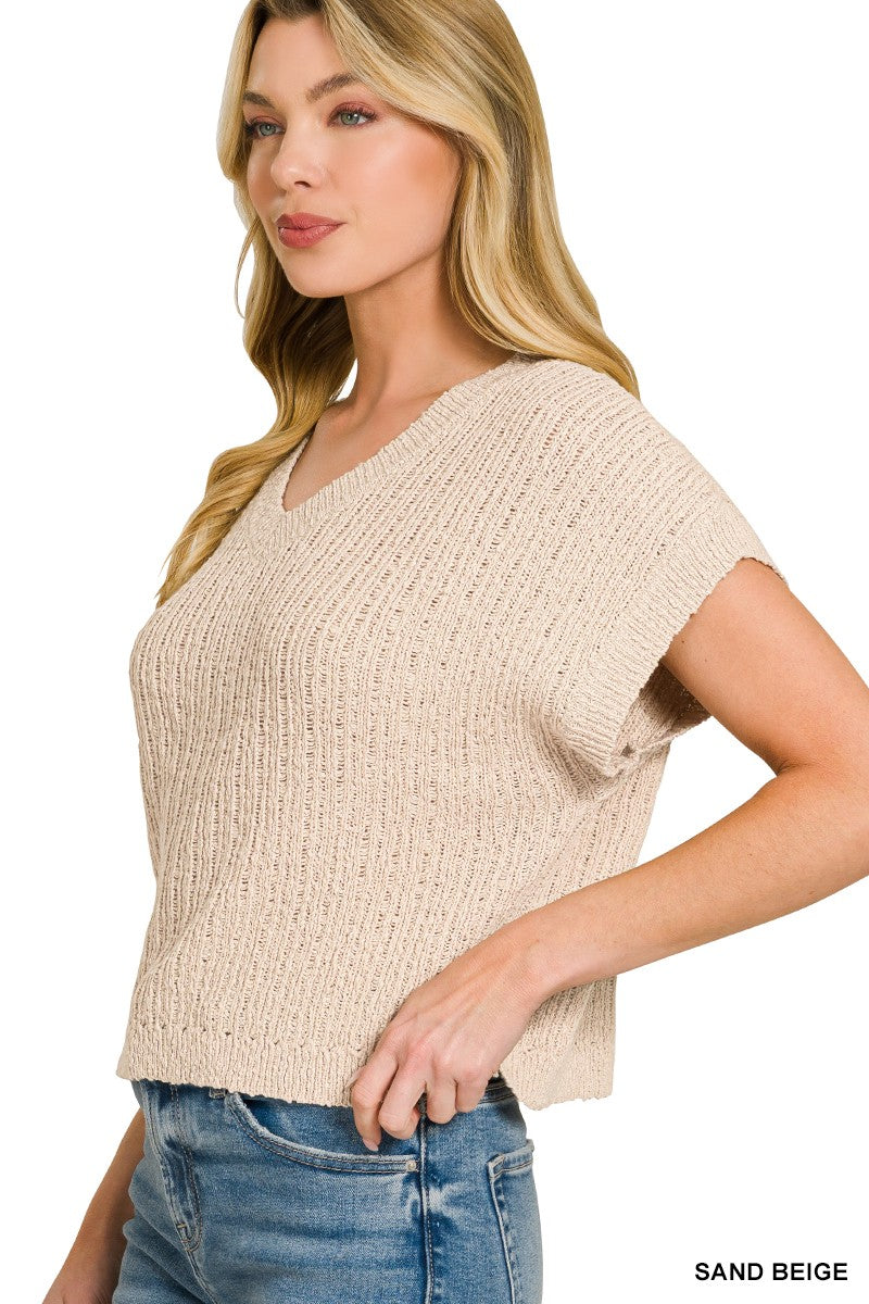Textured Sweater Vest