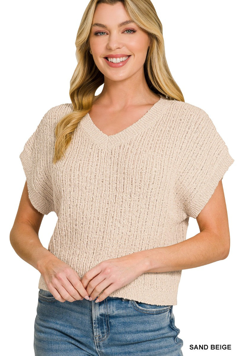 Textured Sweater Vest