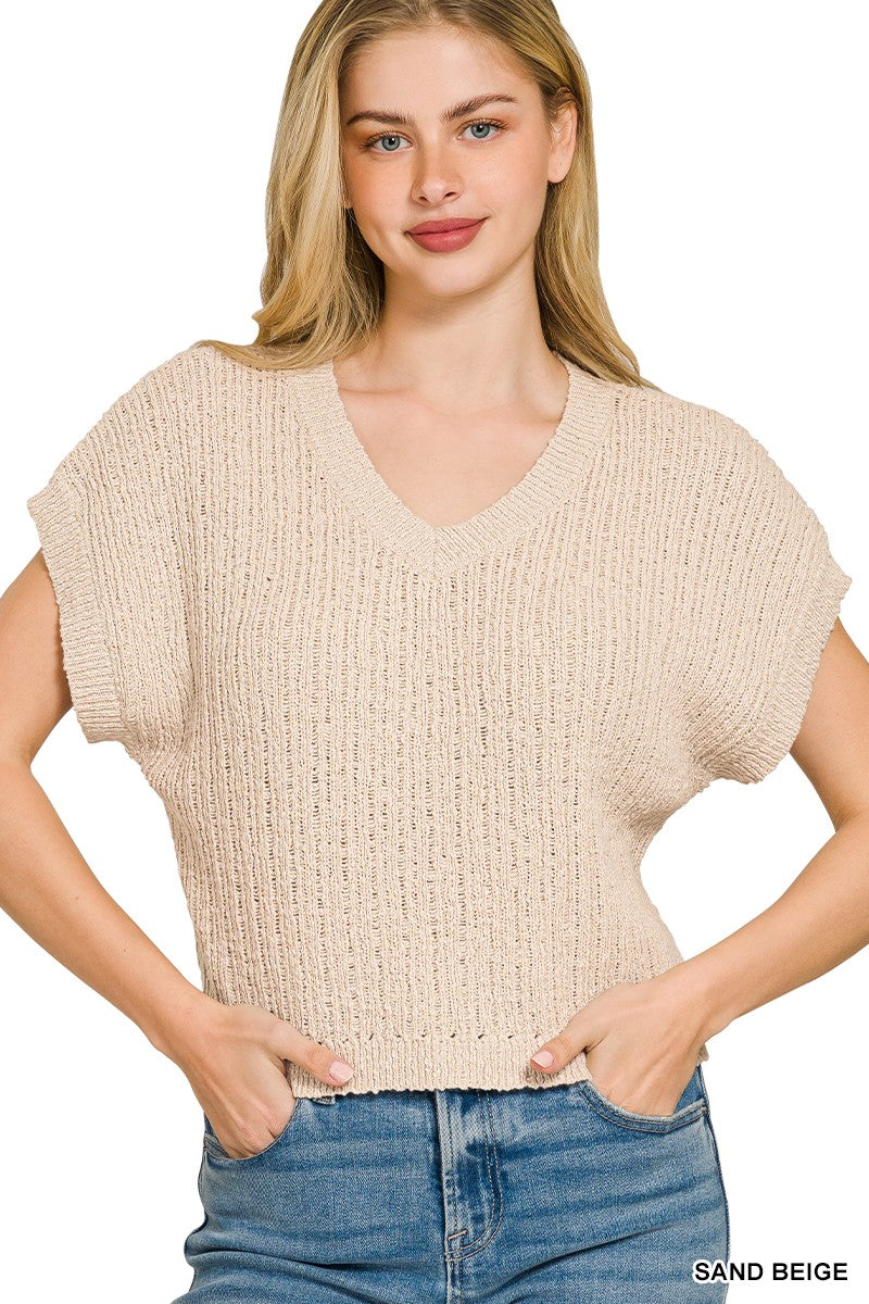 Textured Sweater Vest