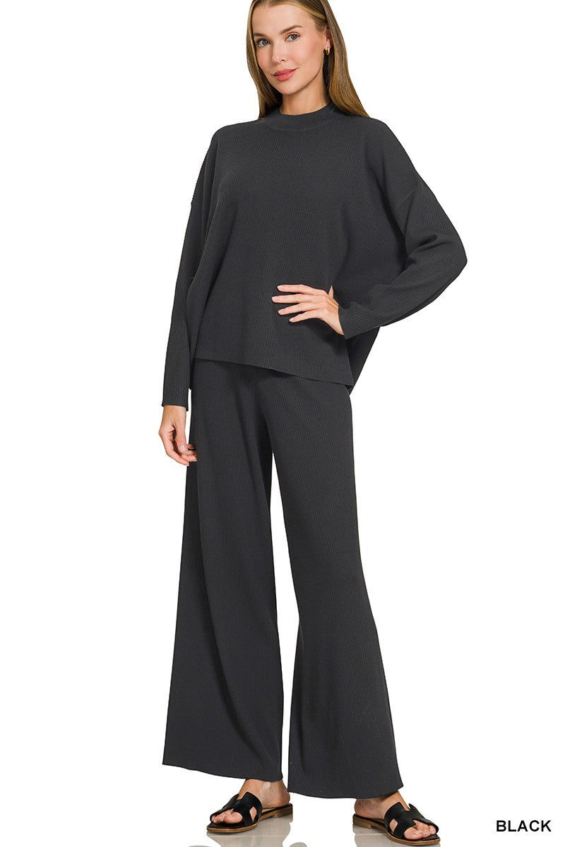 Viscose Sweater Top & Pants 2pcs Set