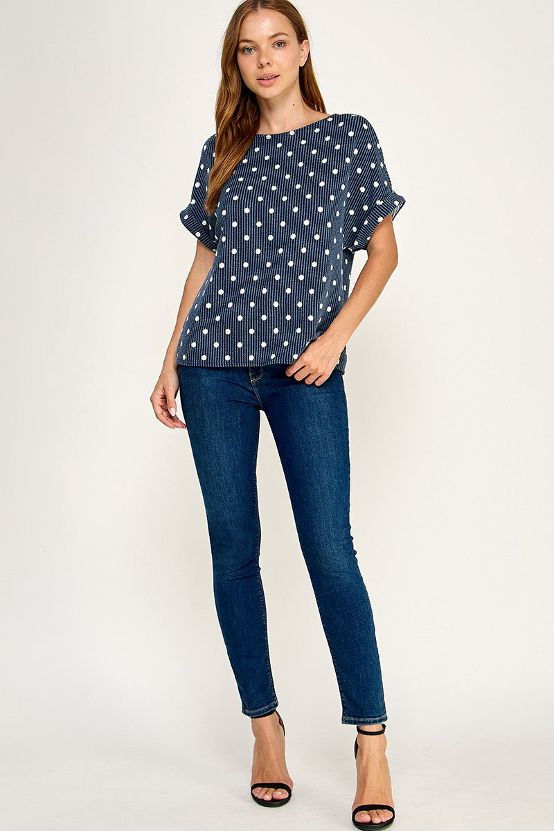 polka dot top