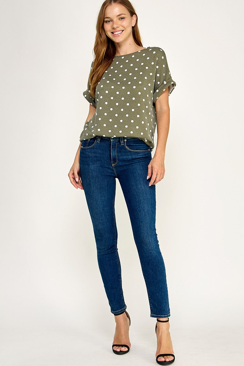 polka dot top