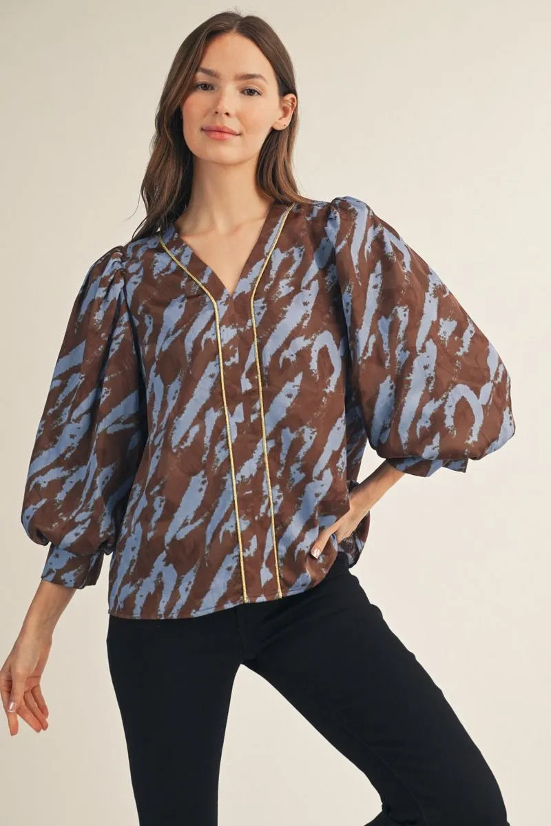 abstract print top