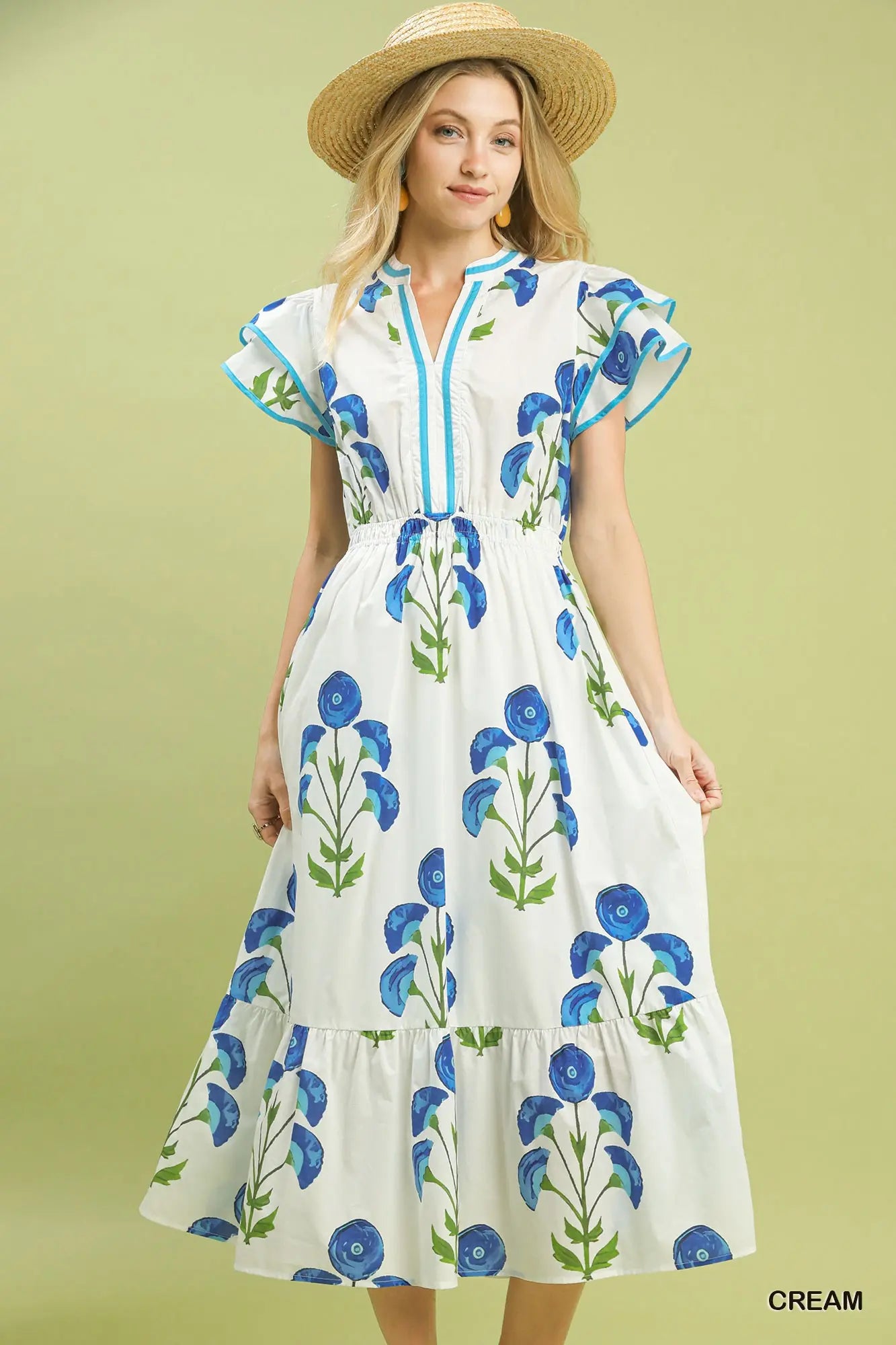 Blossom Meadow Print Midi Dress