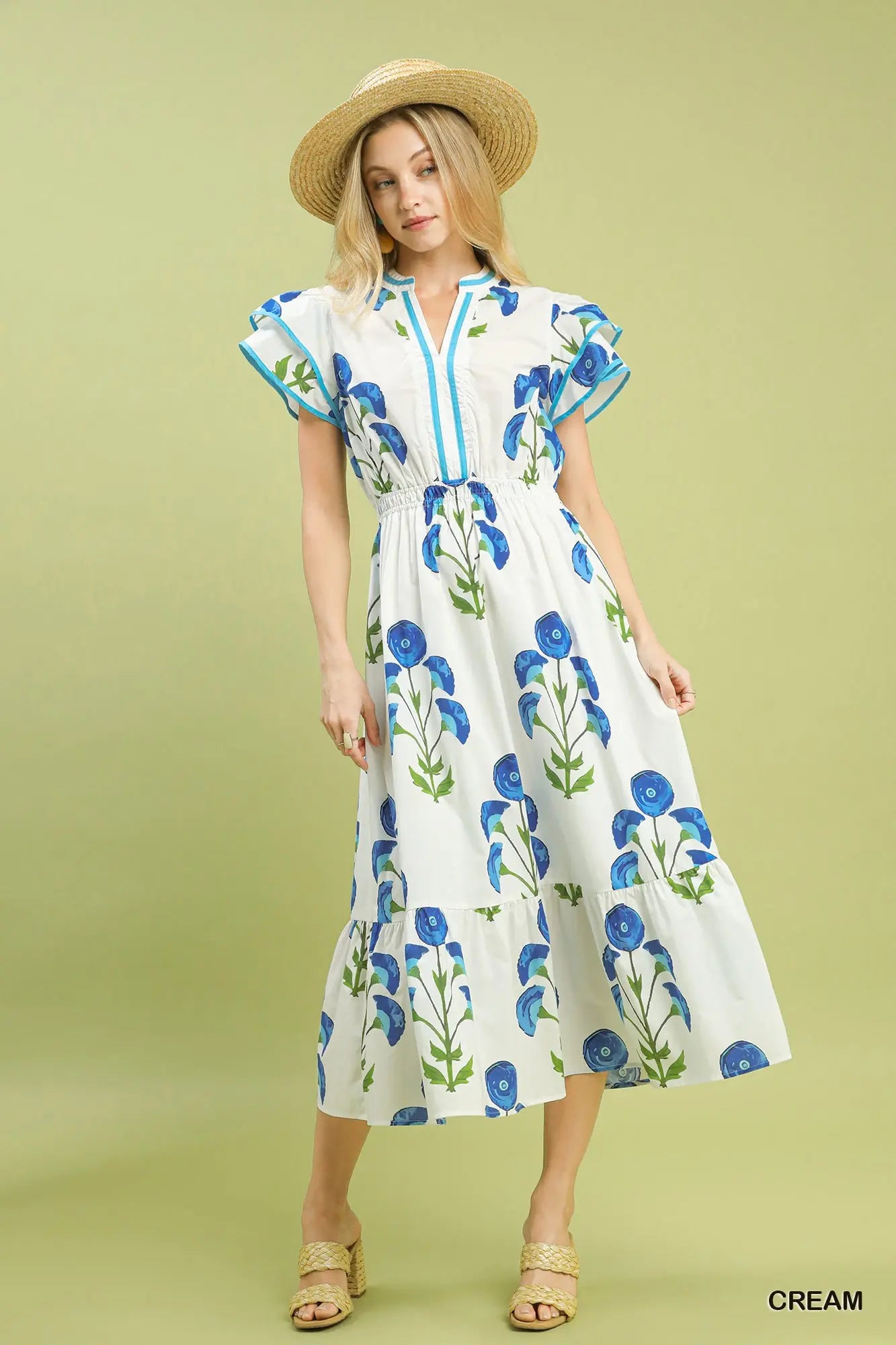 Blossom Meadow Print Midi Dress