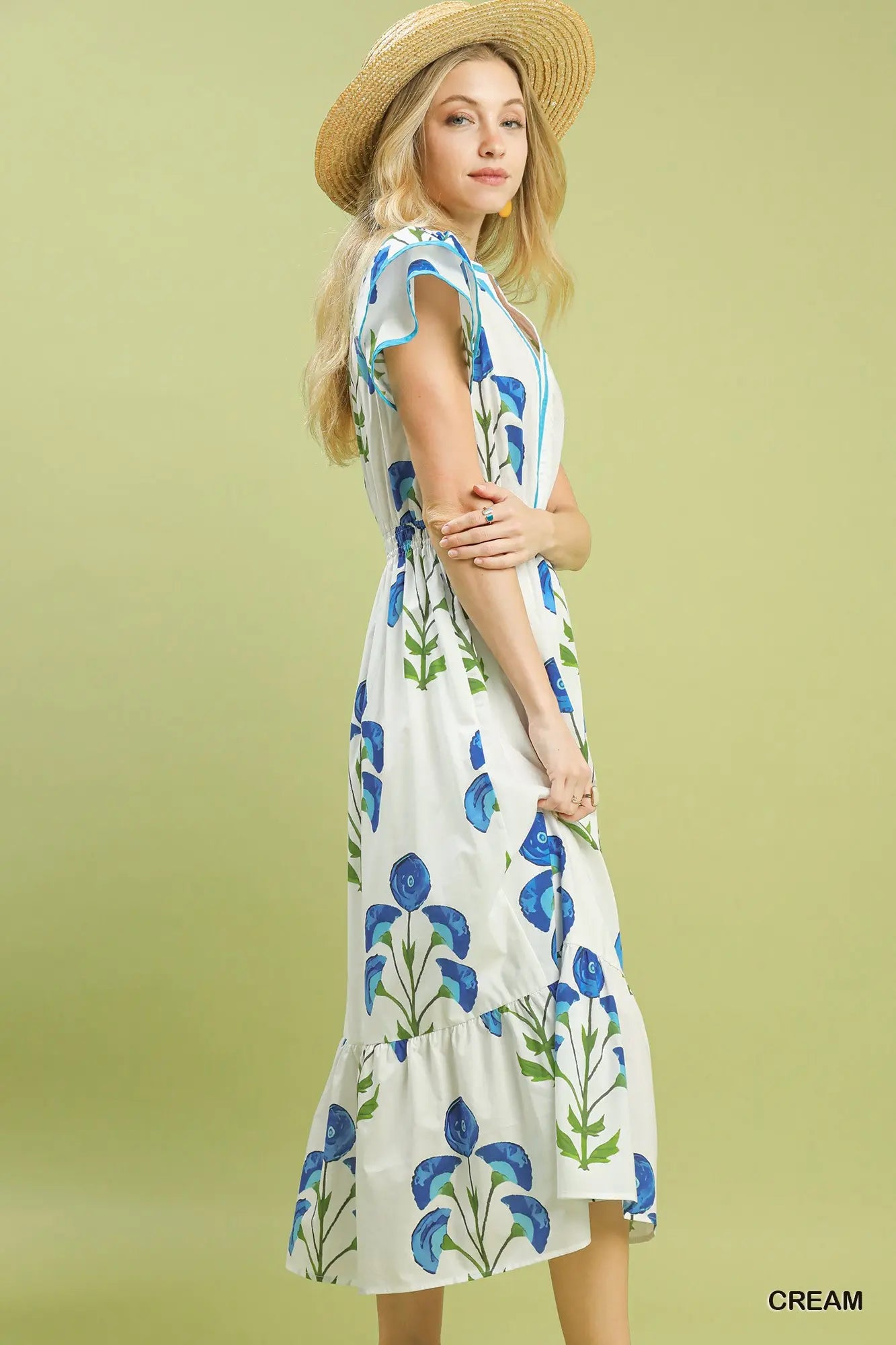 Blossom Meadow Print Midi Dress