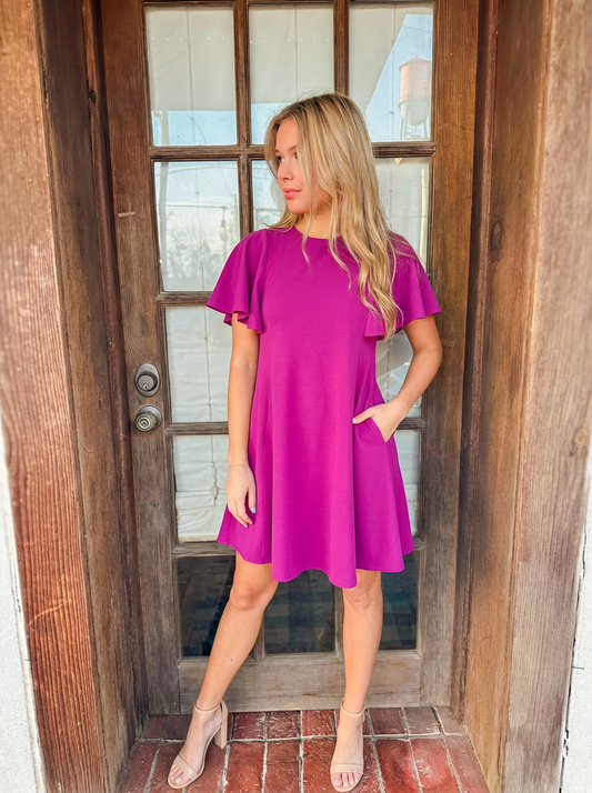 Solid swing dress