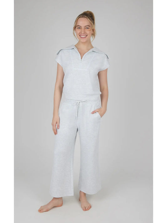 Women's Scuba Piping Half Zip and Pants Set