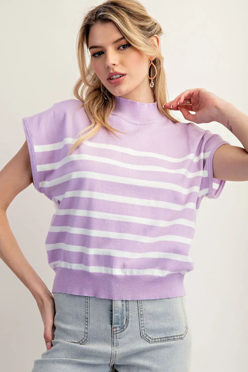 Short Sleeve Striped Top