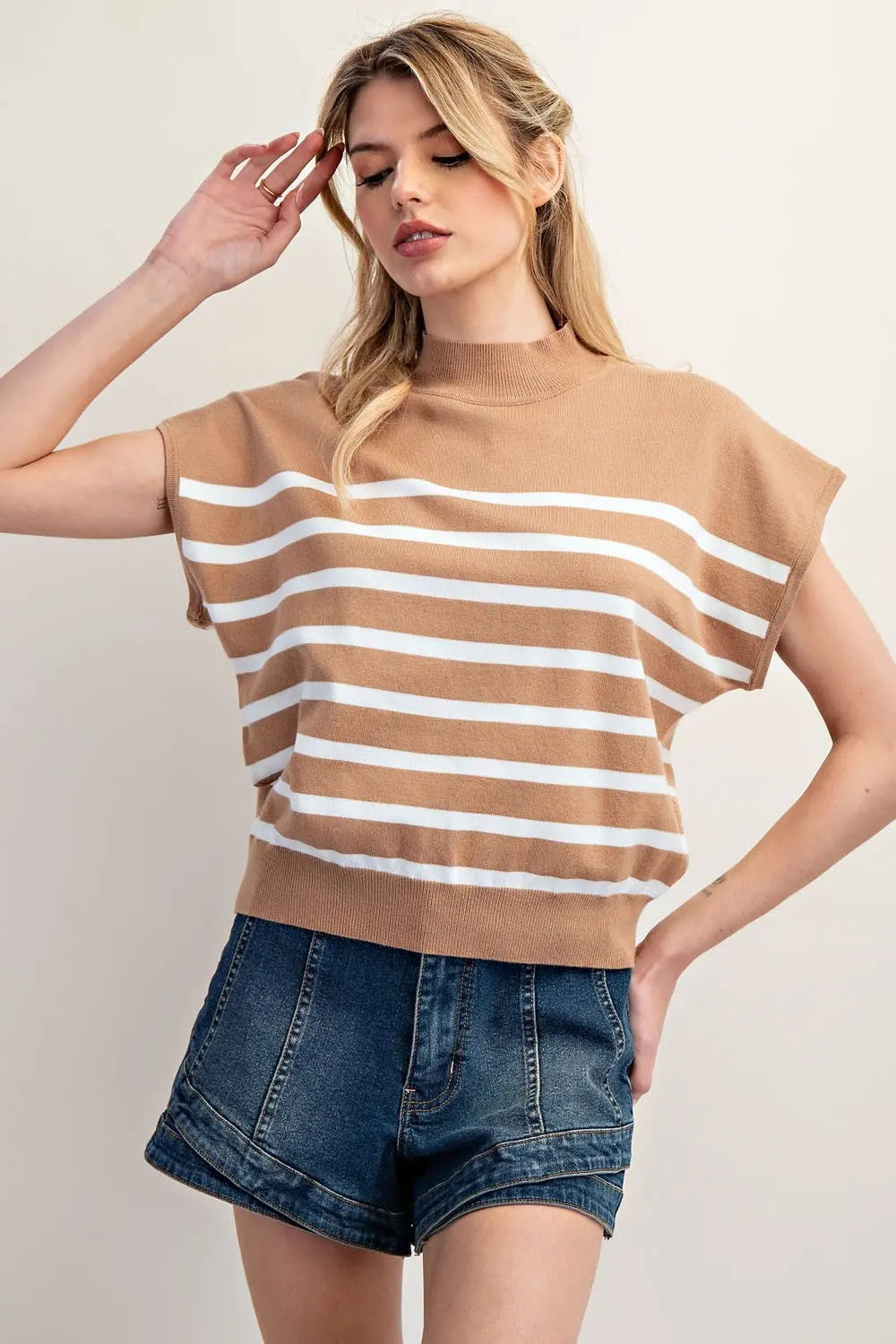 Short Sleeve Striped Top