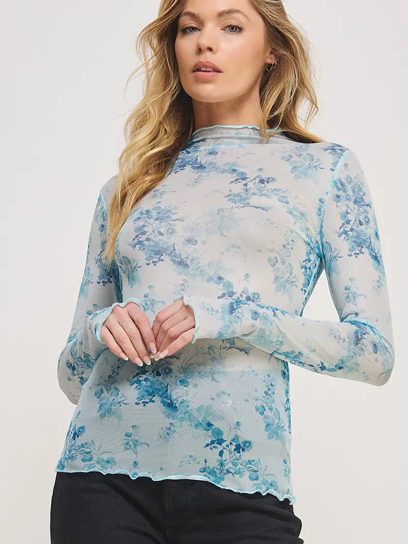 Dreamveil Mesh Floral Top