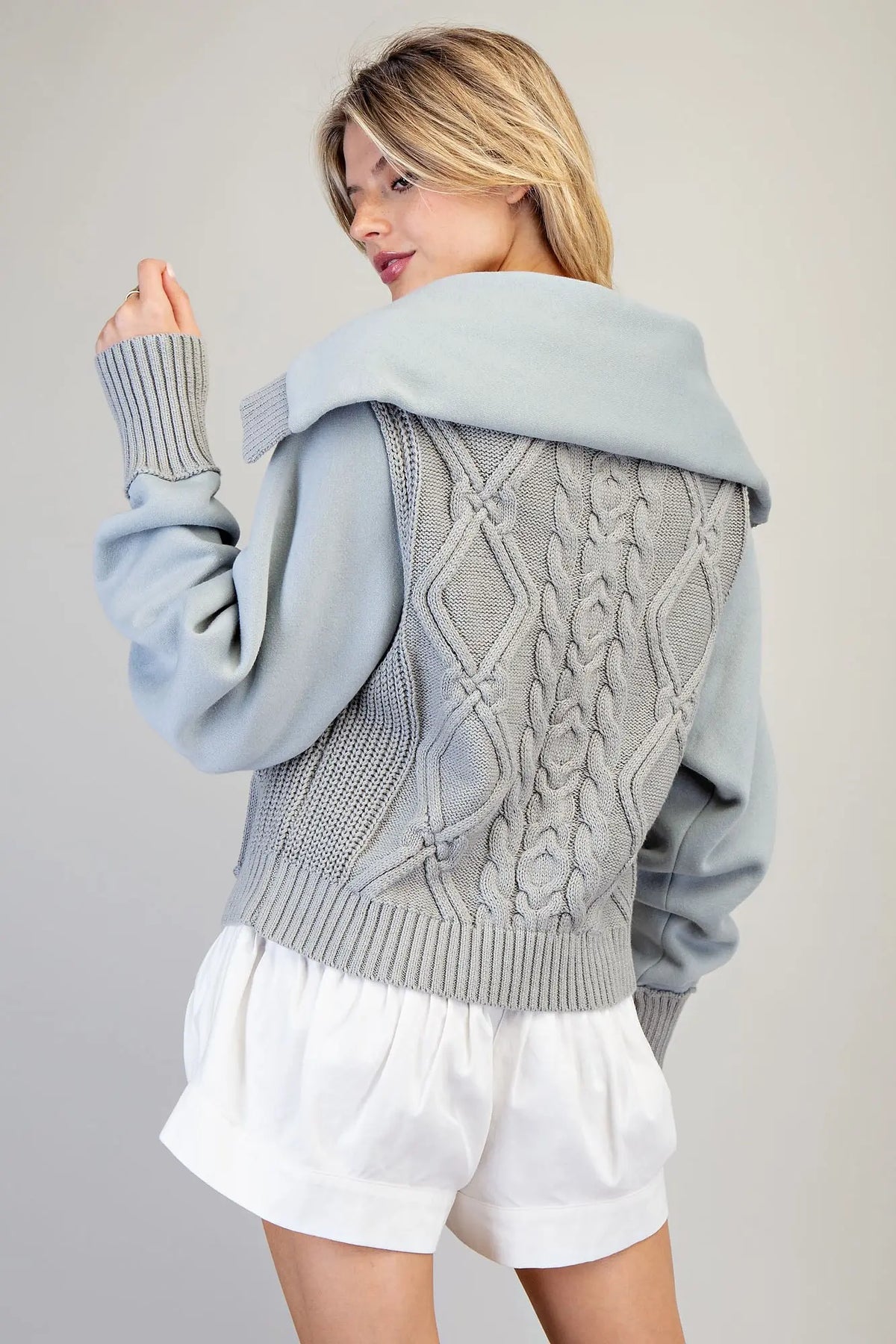 Sailor Cropped Sweater Top