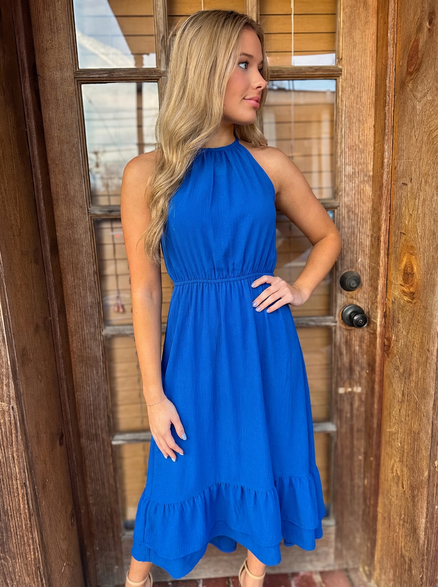 Solid maxi dress