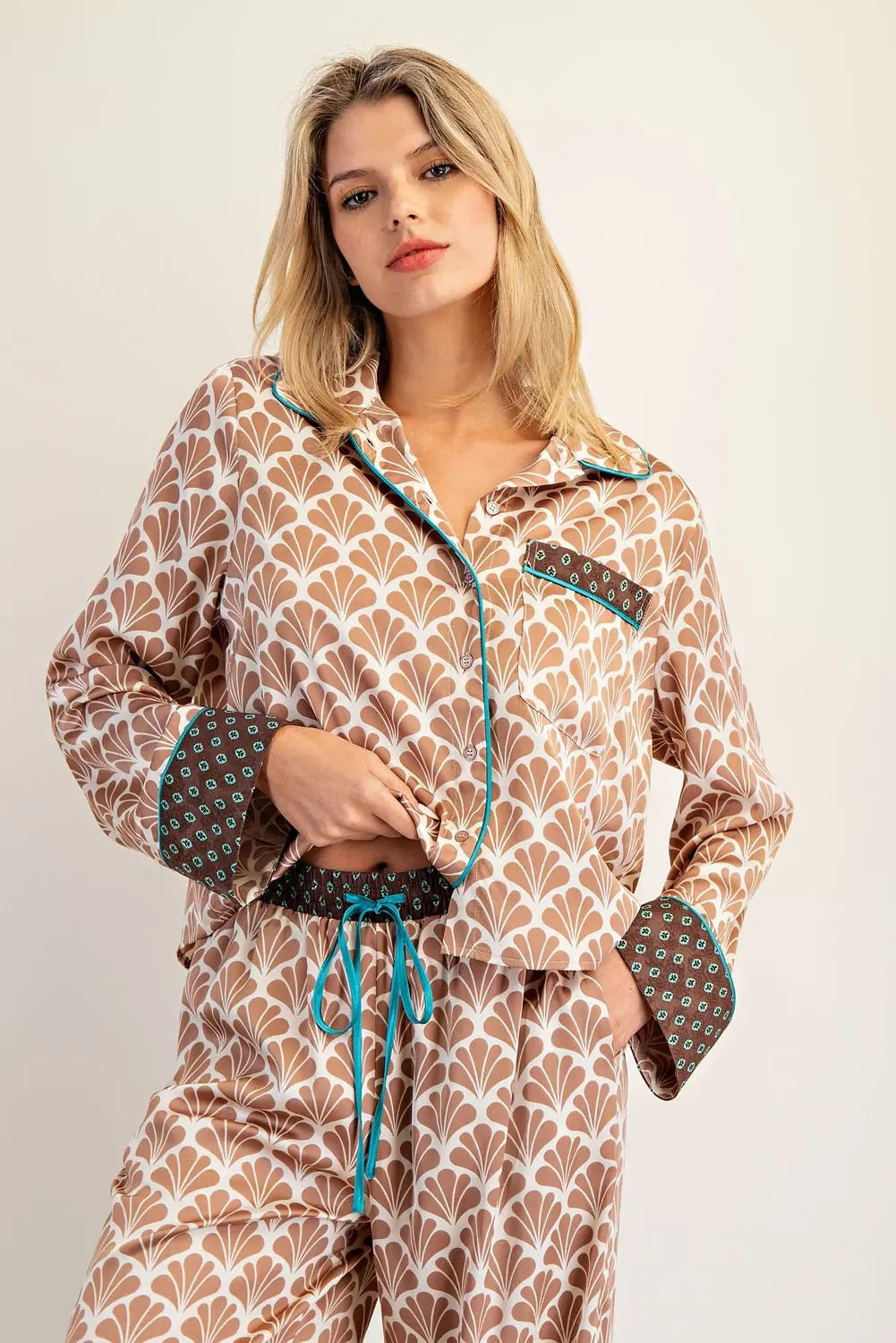 Lounge Set brown printed