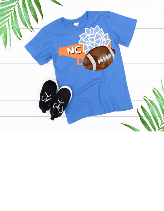 NC football/ megaphone