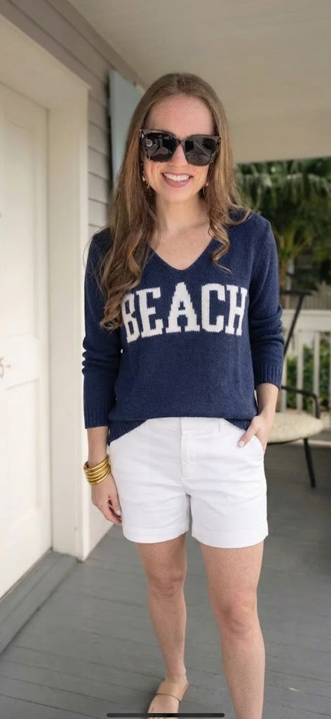 Beach V Neck Sweater