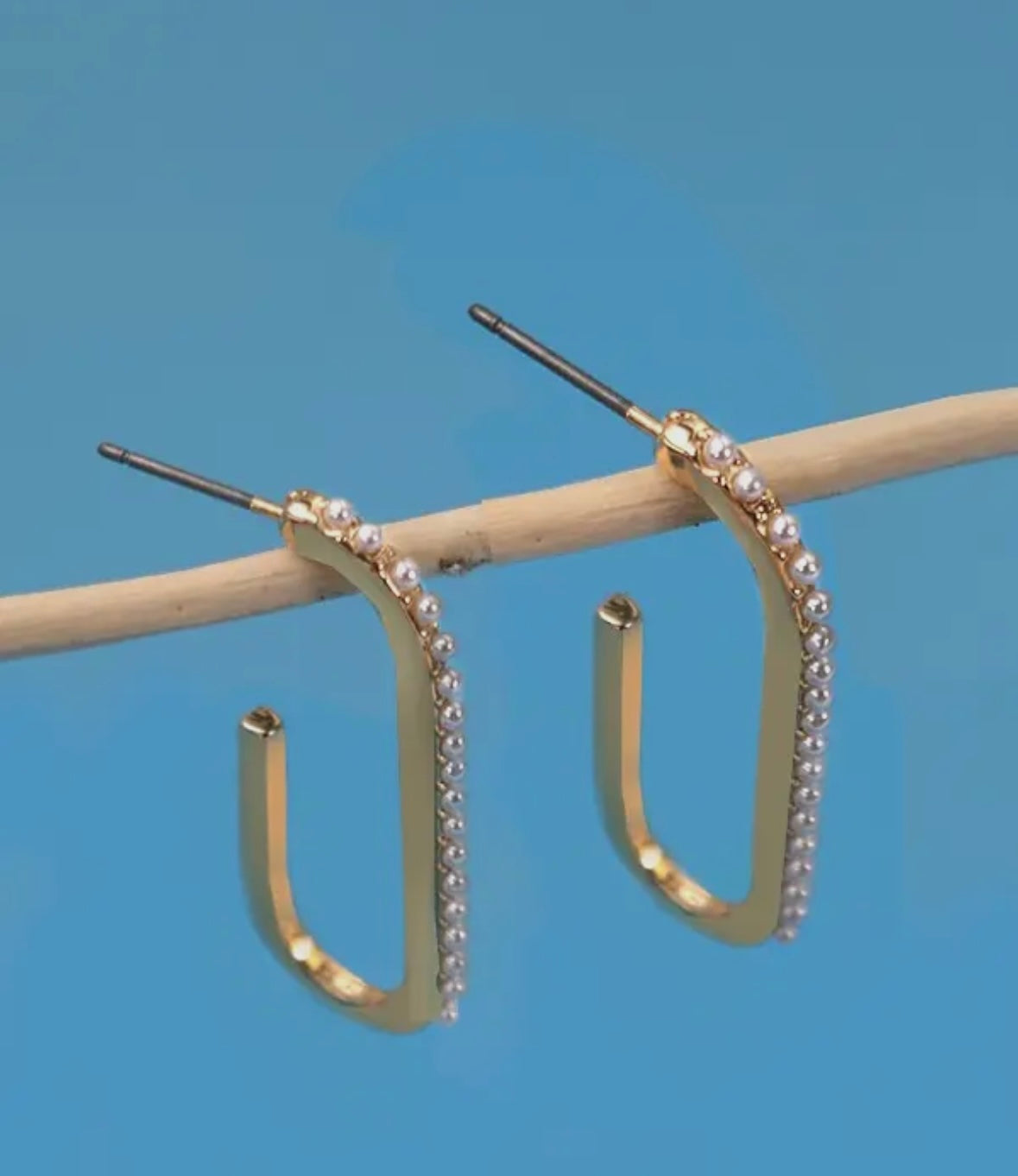 Pearl Huggie earrings