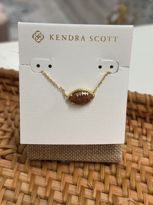 Kendra Scott Glittery Football Necklace