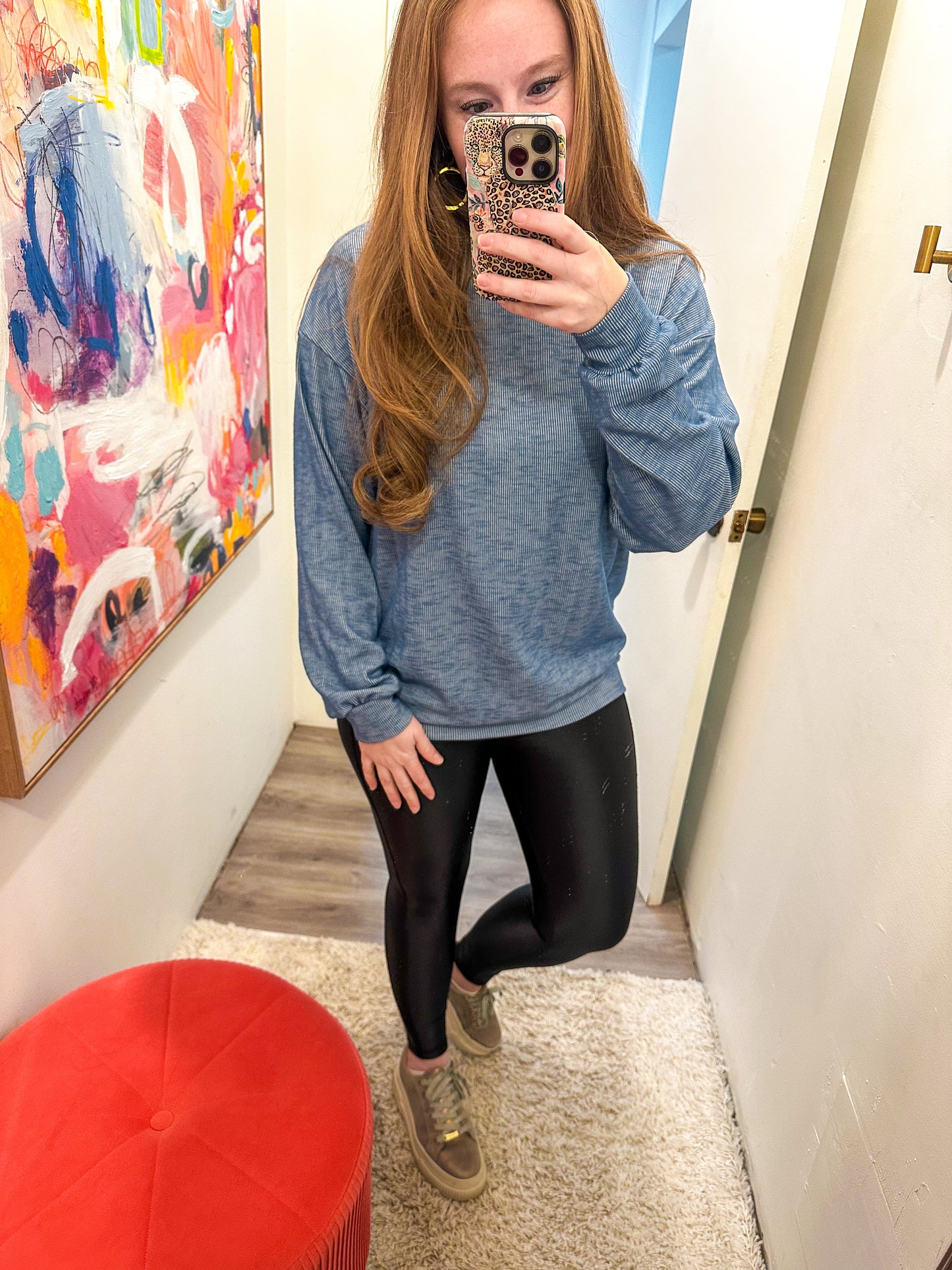 ribbed sweatshirt