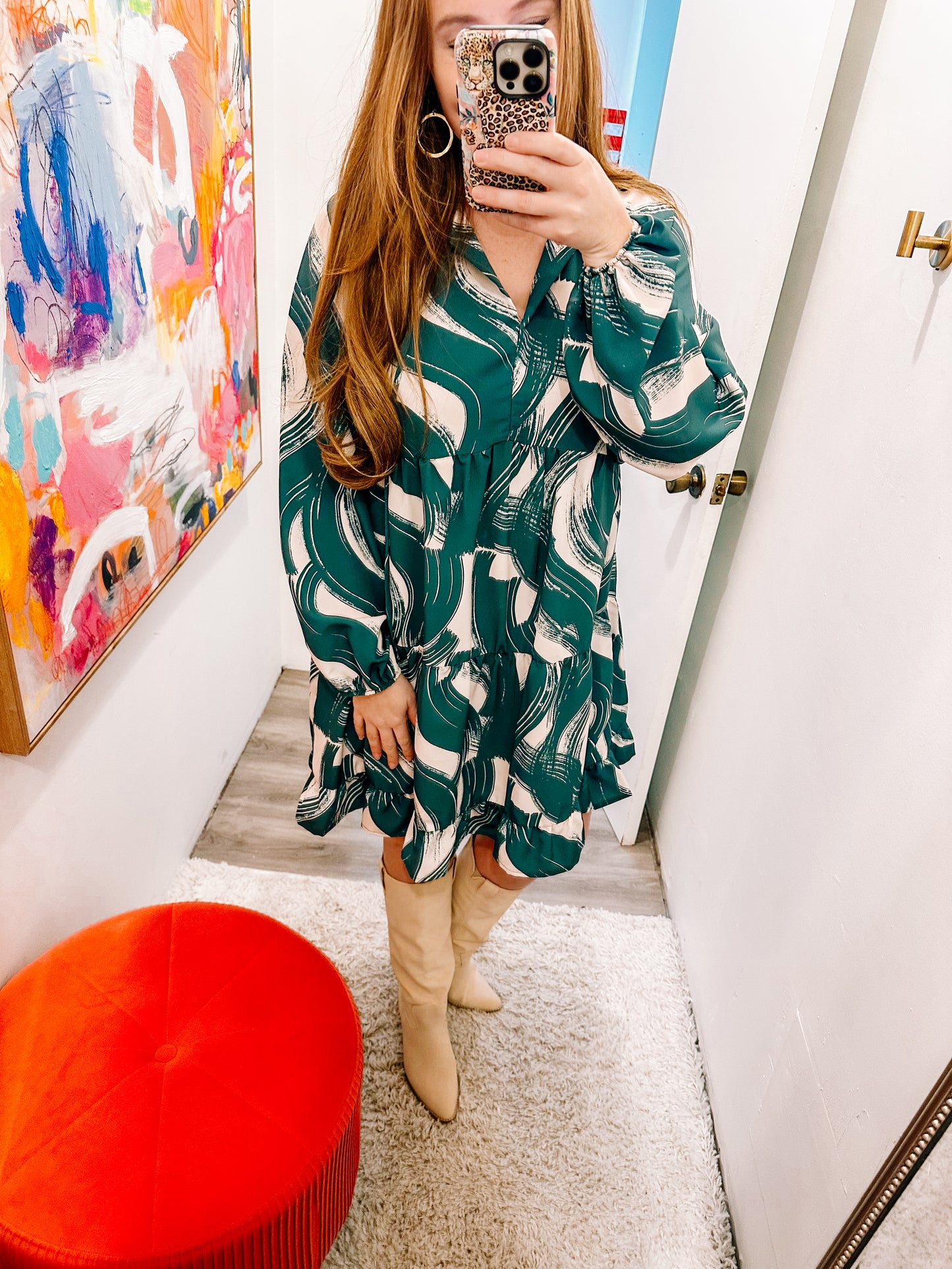abstract flow dress