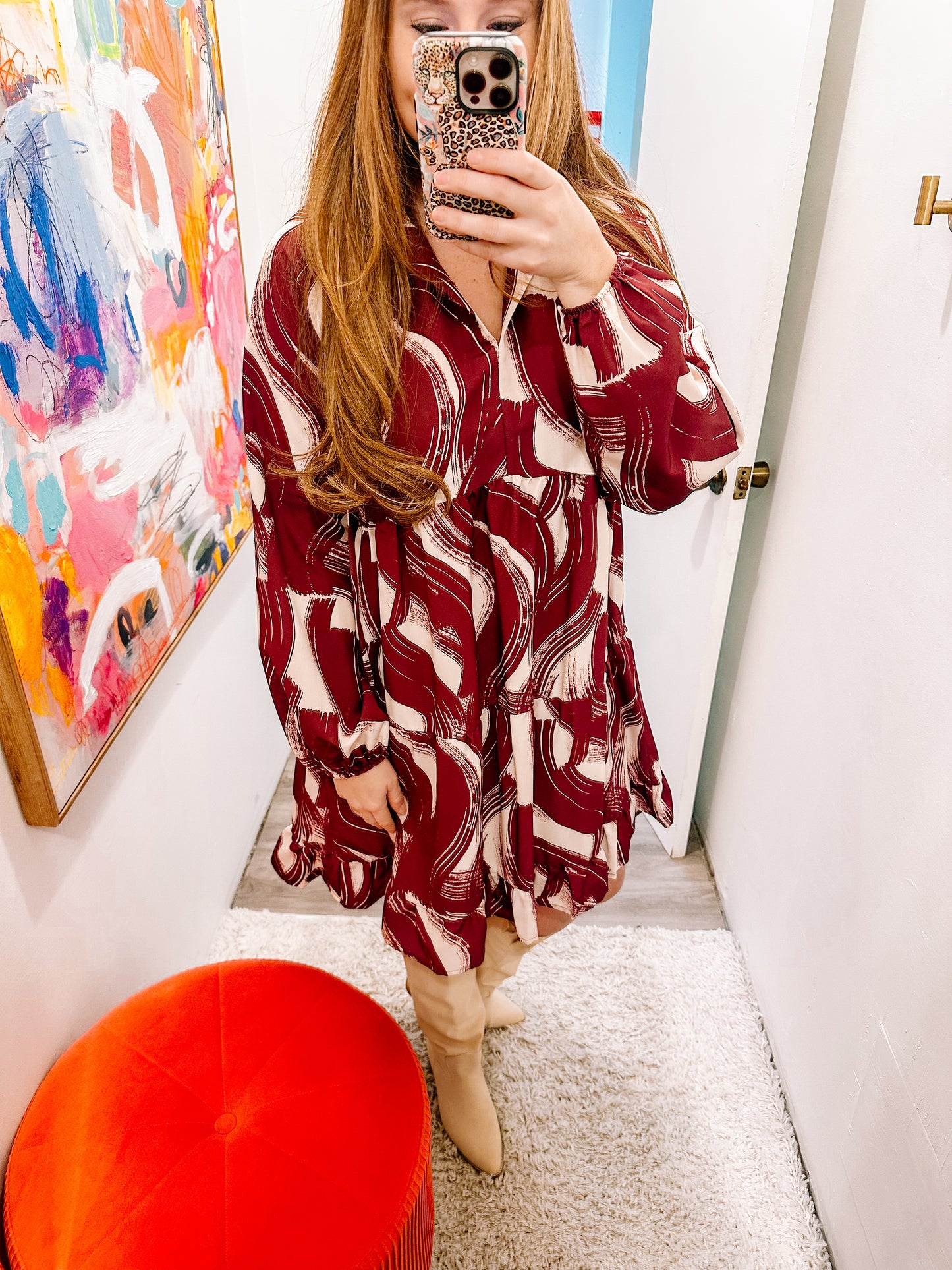 abstract flow dress
