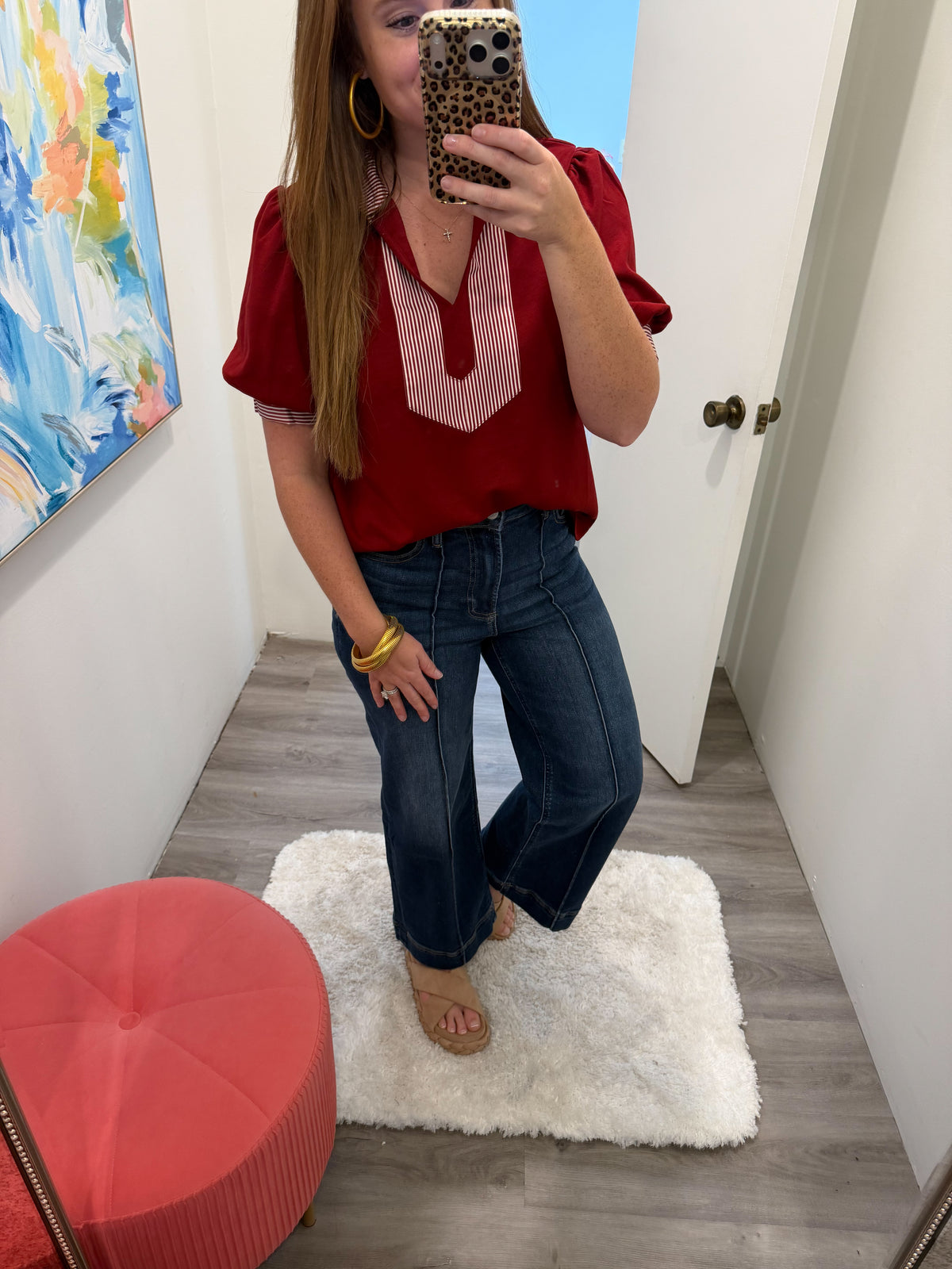 maroon jodifl top