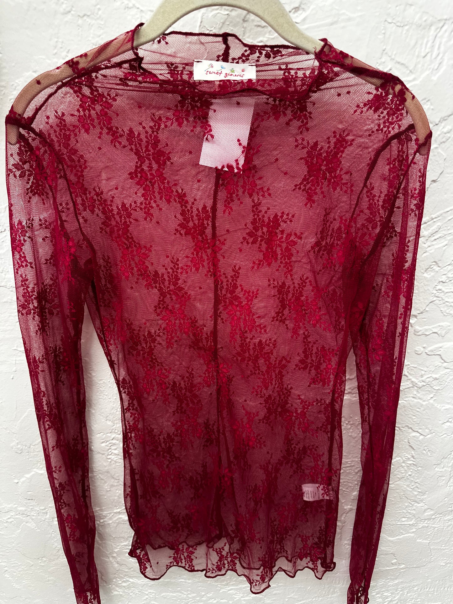 Colored Sheer Lace Undershirt