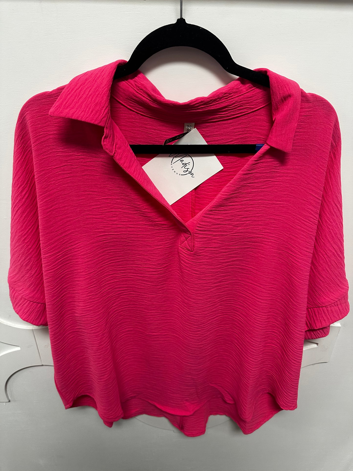 Collared Short Sleeve Top