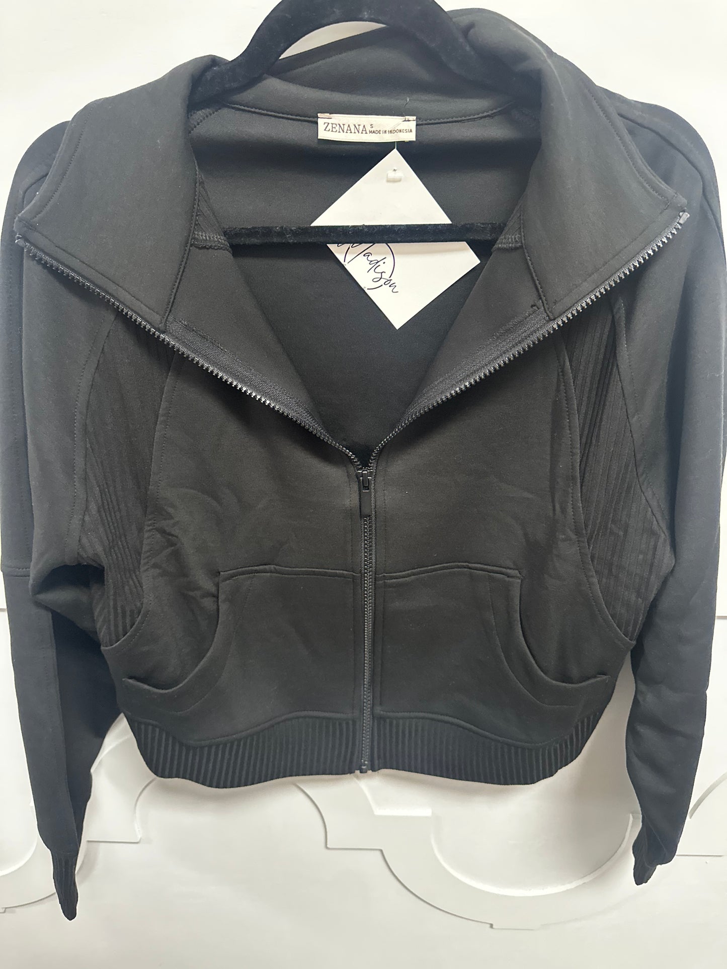 Black Scuba Jacket Dupe