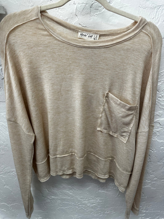 Tan Pocket Top