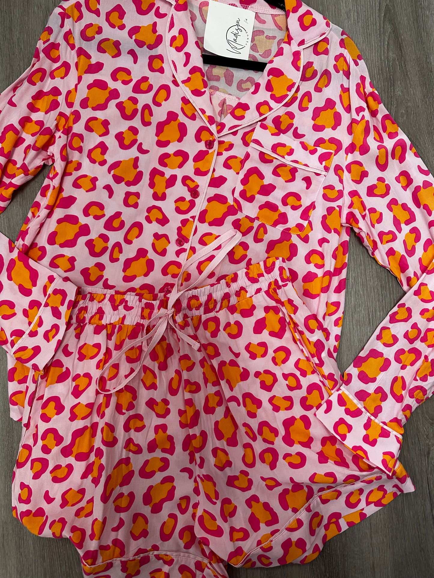 Pink Cheetah PJ Set
