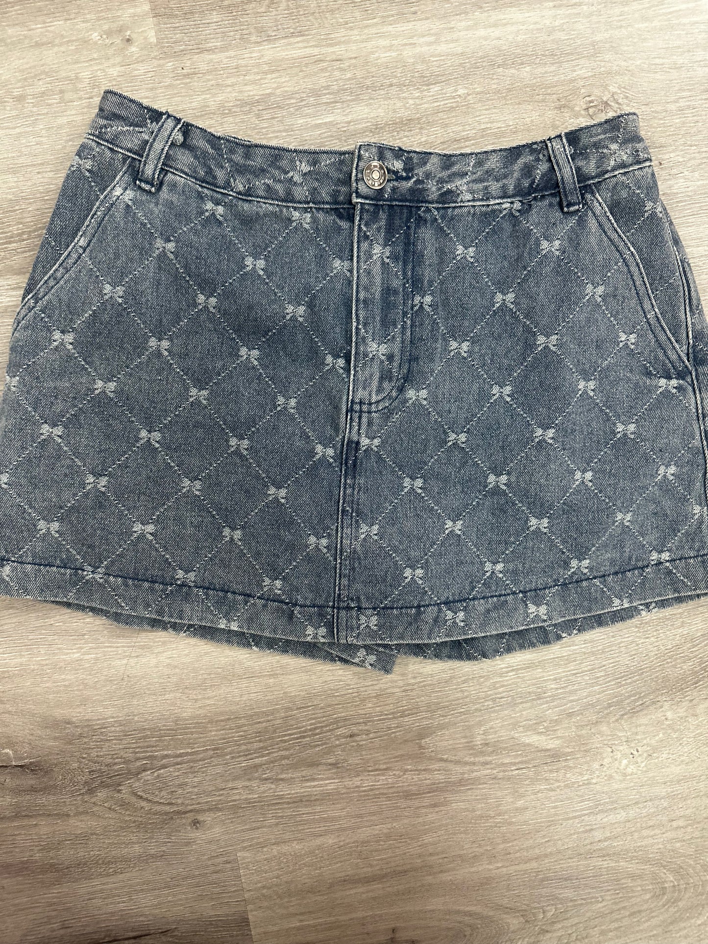 Bow Denim Skort