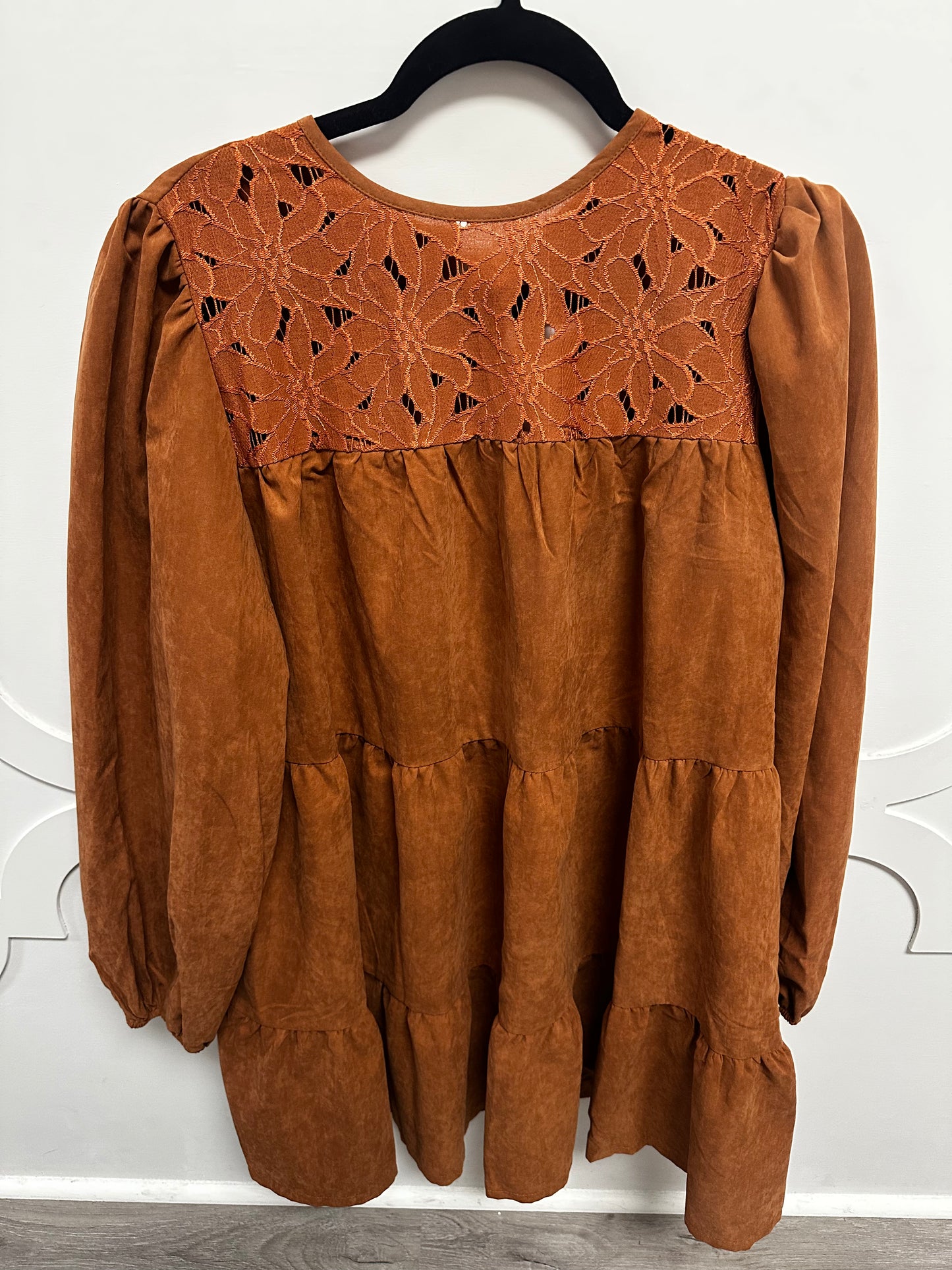 brown suede dress