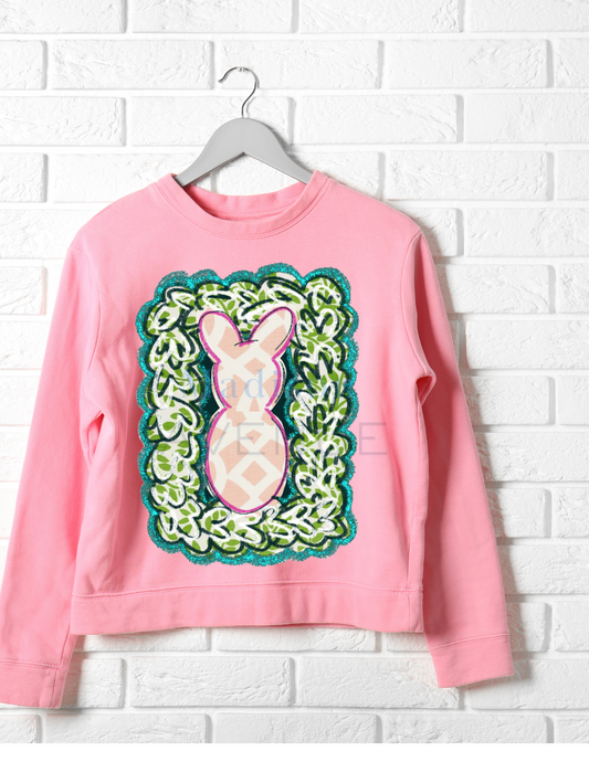 Easter Bunny with greenery Sweatshirt