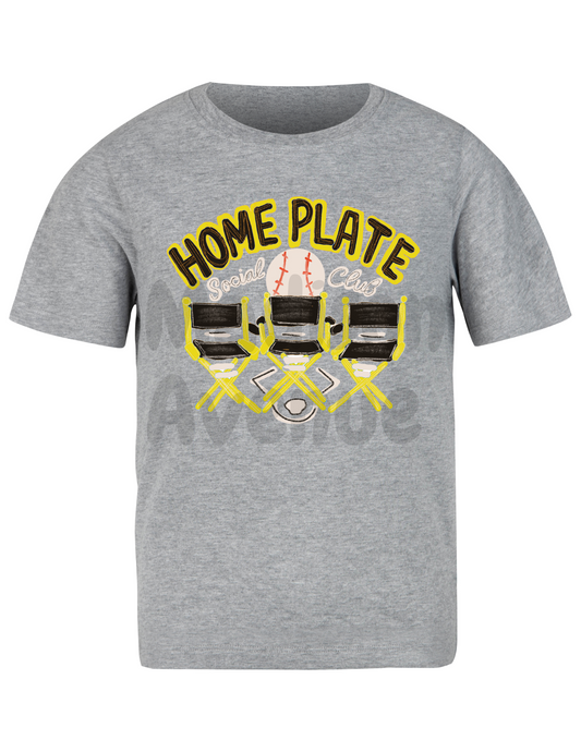 baseball home plate social club black and gold t-shirt