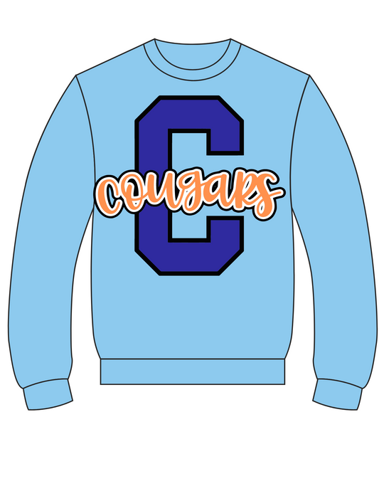 Powder Blue C Cougars Sweatshirt