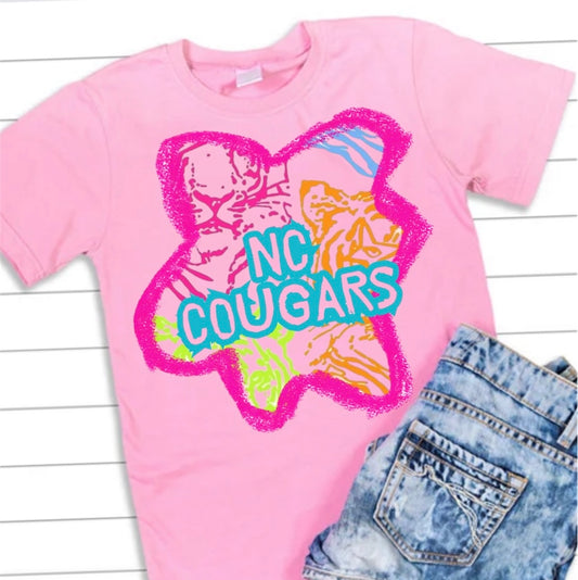NEON NC COUGARS TSHIRT