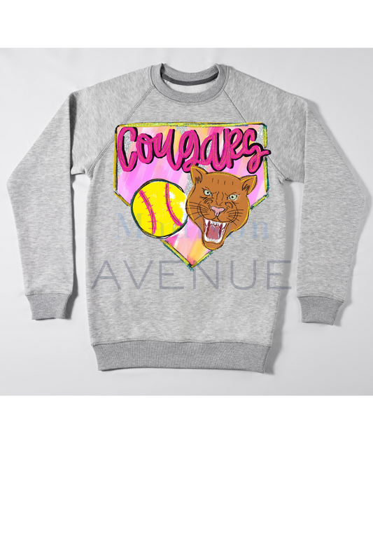 cougars softball sweatshirt