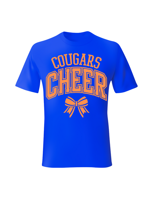 cougars cheer bow tshirt