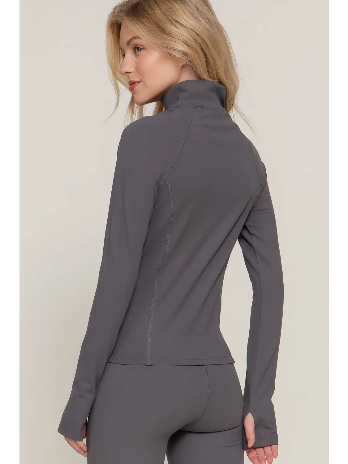 Long Sleeve Quarter Zip Workout Top