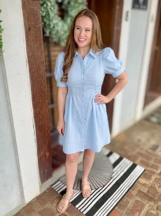 Textured Shirt Dress