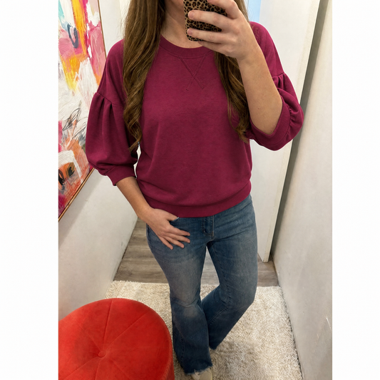 Scuba Dolman Sleeve Pullover
