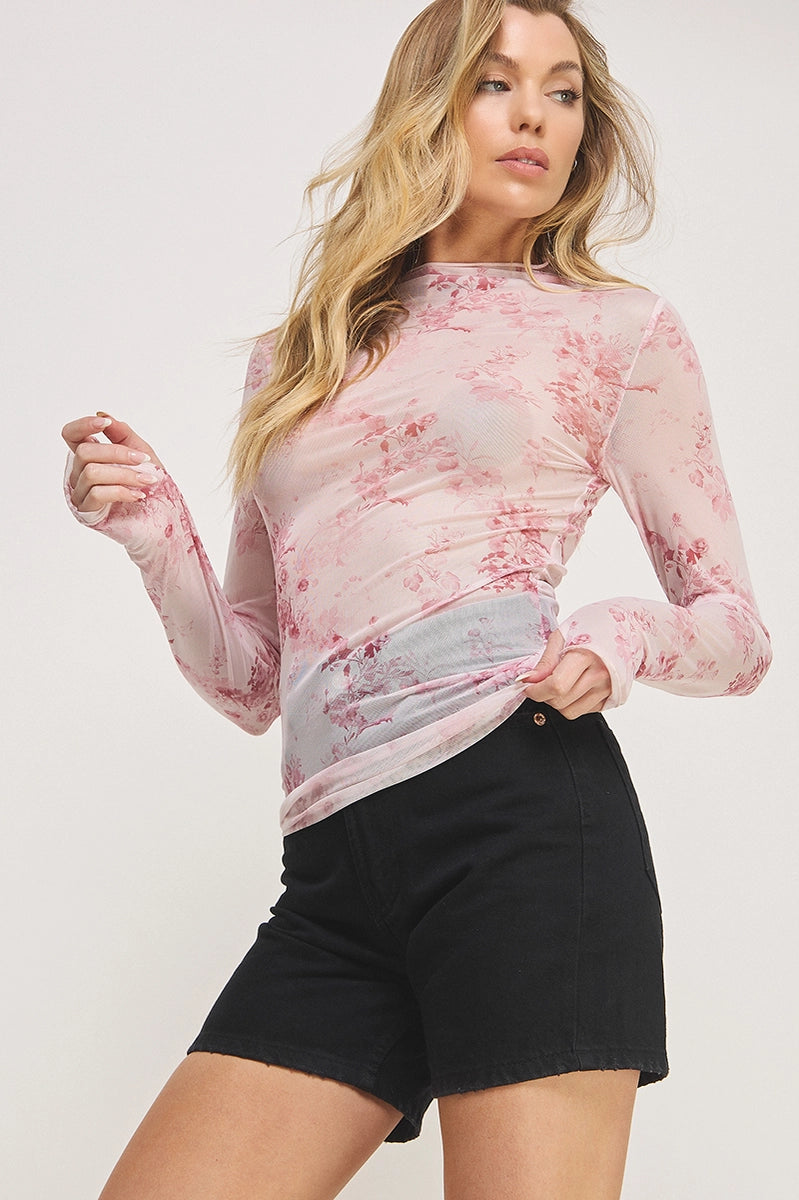 Dreamveil Mesh Floral Top