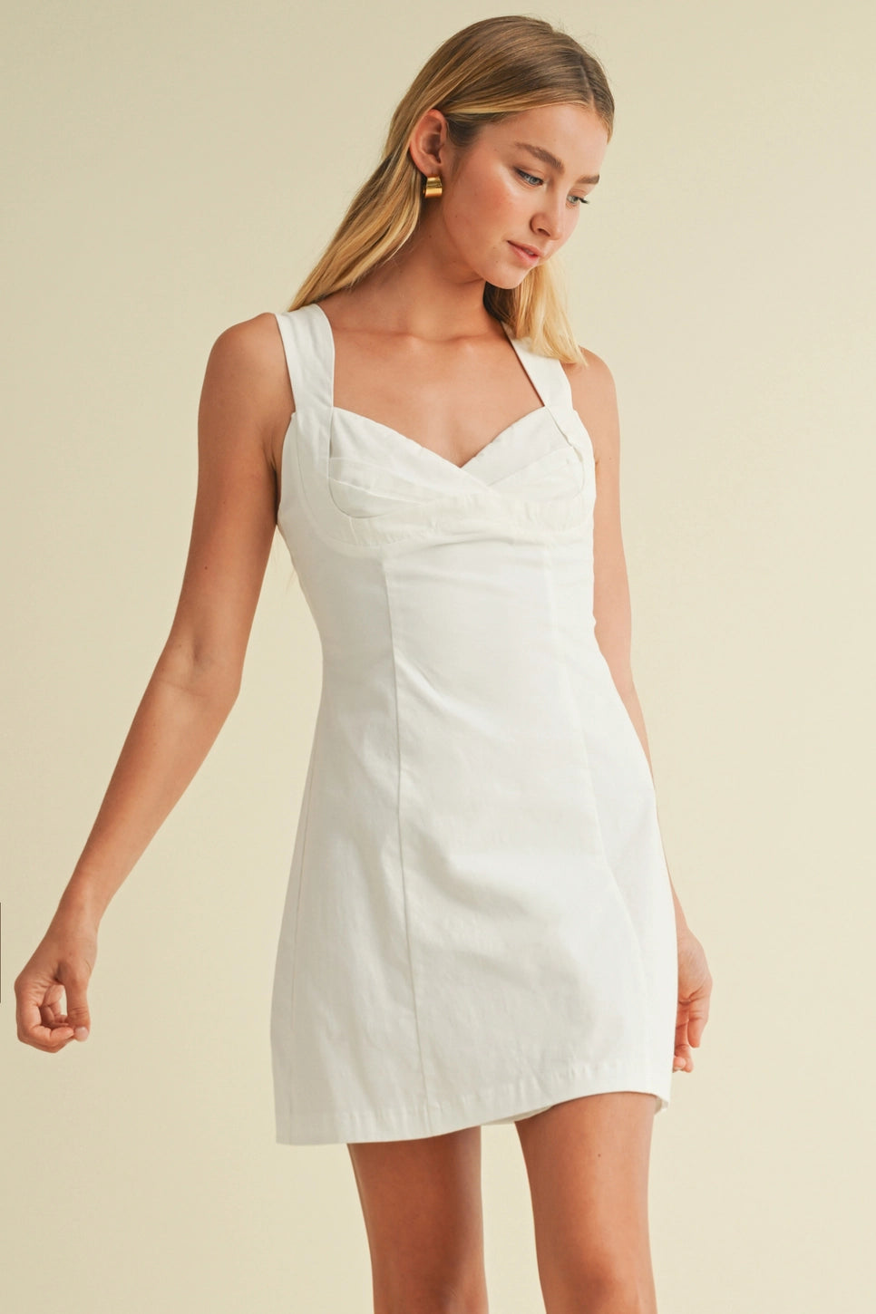 Sculpted Bodice O-Ring Mini Dress