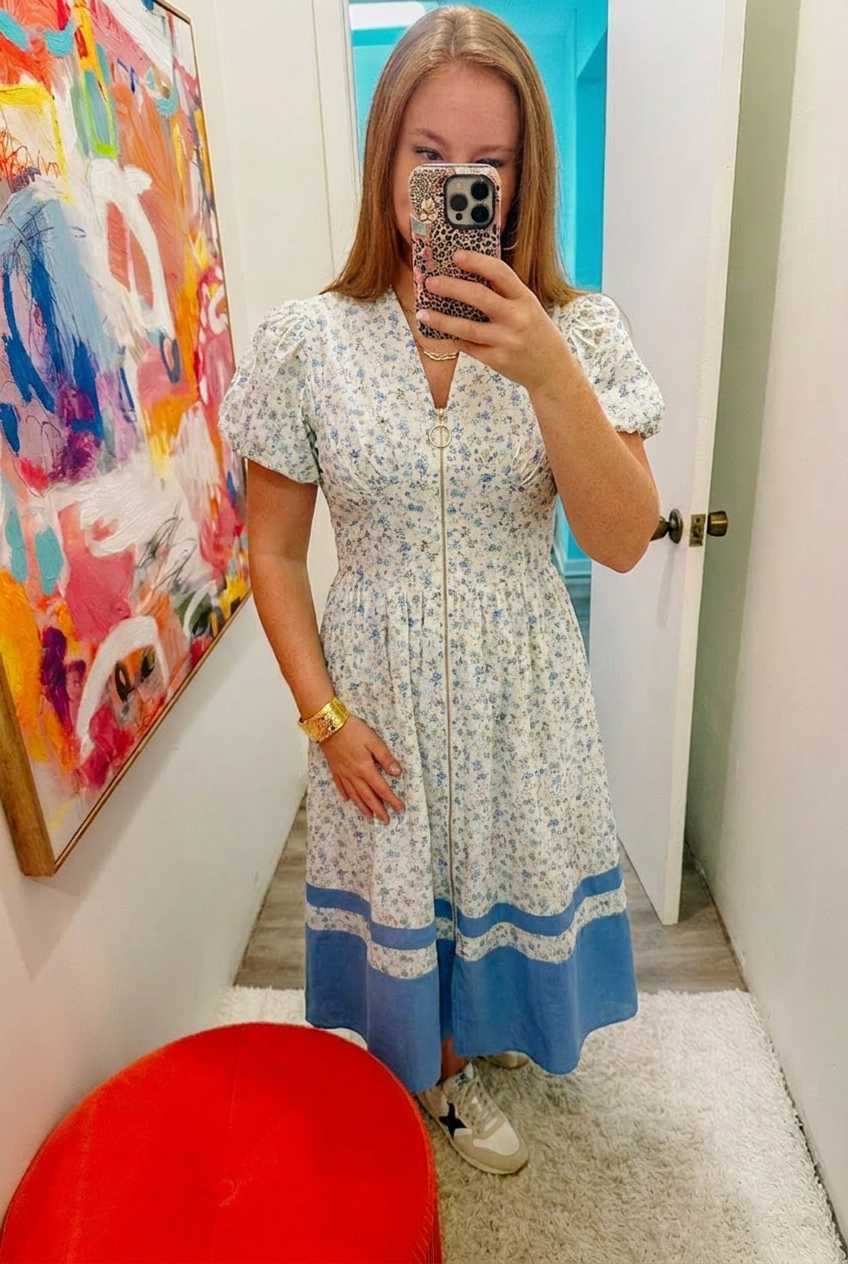 Floral Print Midi Dress