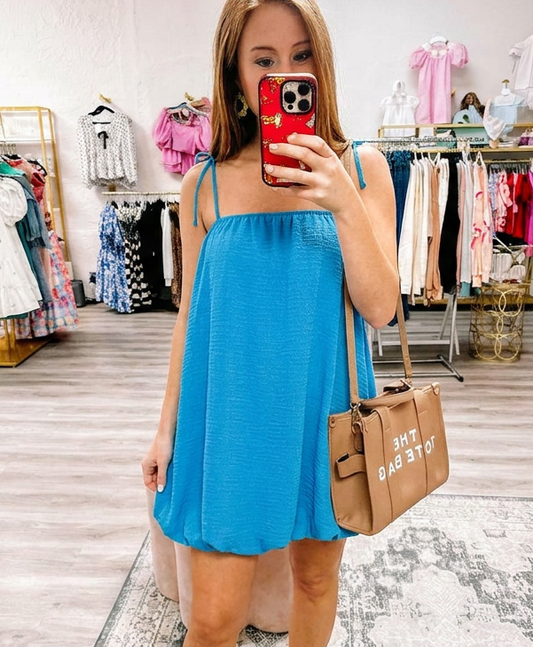 Woven Airflow Mini Bubble Dress
