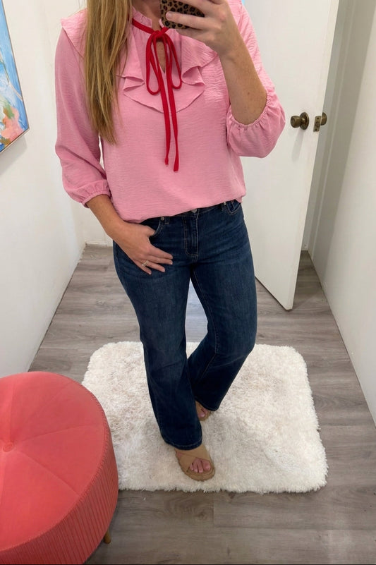collar 3 quarter length top